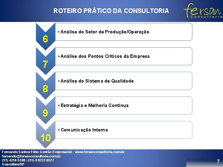 ROTEIRO PRÁTICO DA CONSULTORIA 6 7 8 9 10 • Análise do Setor de ROTEIRO PRÁTICO DA CONSULTORIA 6 7 8 9 10 • Análise do Setor de