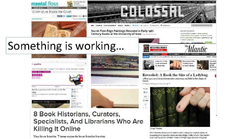 Something is working… 