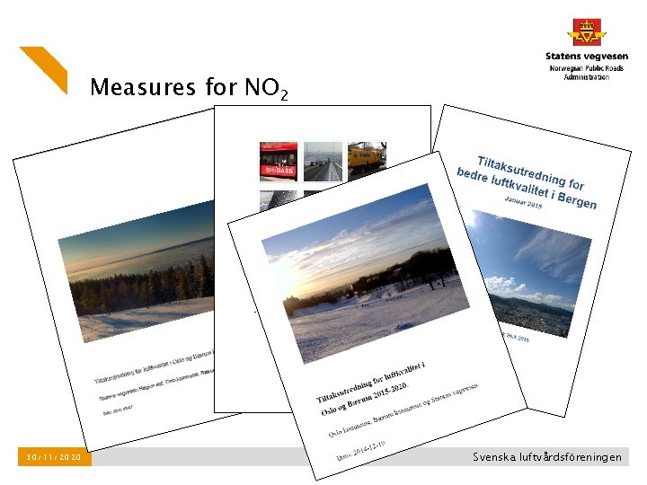 Measures for NO 2 30/11/2020 Svenska luftvårdsföreningen Measures for NO 2 30/11/2020 Svenska luftvårdsföreningen