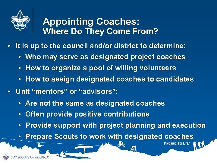 Appointing Coaches: Where Do They Come From? • It is up to the council Appointing Coaches: Where Do They Come From? • It is up to the council