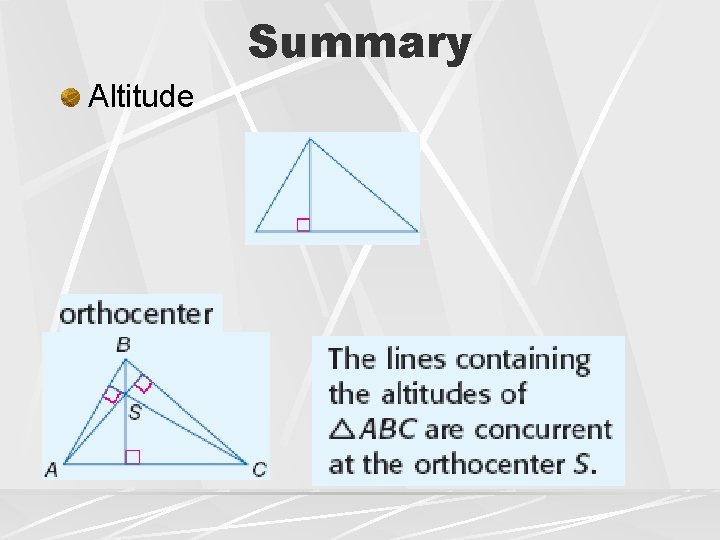 Summary Altitude 