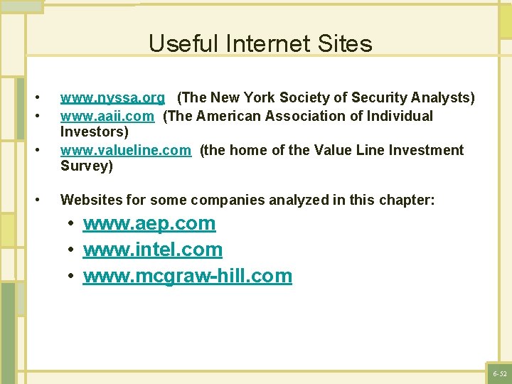 Useful Internet Sites • • www. nyssa. org (The New York Society of Security