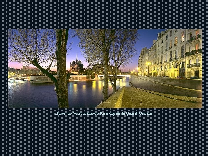 Chevet de Notre Dame de Paris depuis le Quai d'Orléans Chevet de Notre Dame de Paris depuis le Quai d'Orléans