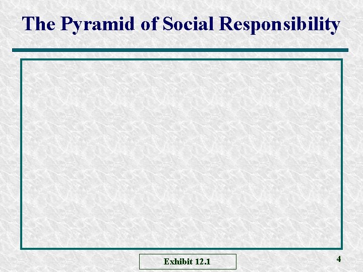 The Pyramid of Social Responsibility Exhibit 12. 1 4 