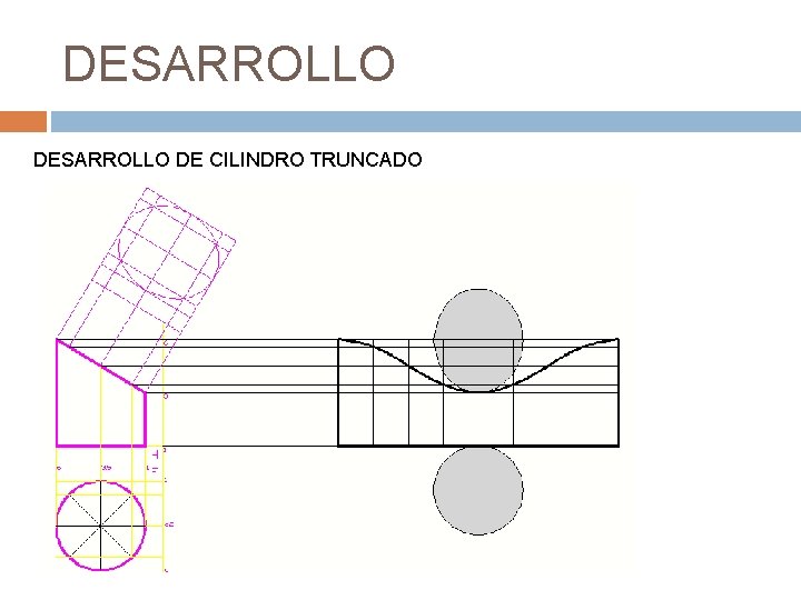 DESARROLLO DE CILINDRO TRUNCADO DESARROLLO DE CILINDRO TRUNCADO