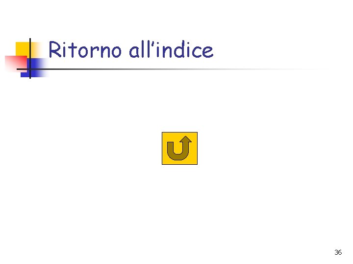 Ritorno all’indice 36 