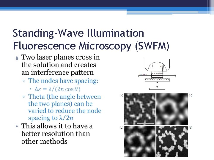 Standing-Wave Illumination Fluorescence Microscopy (SWFM) • 
