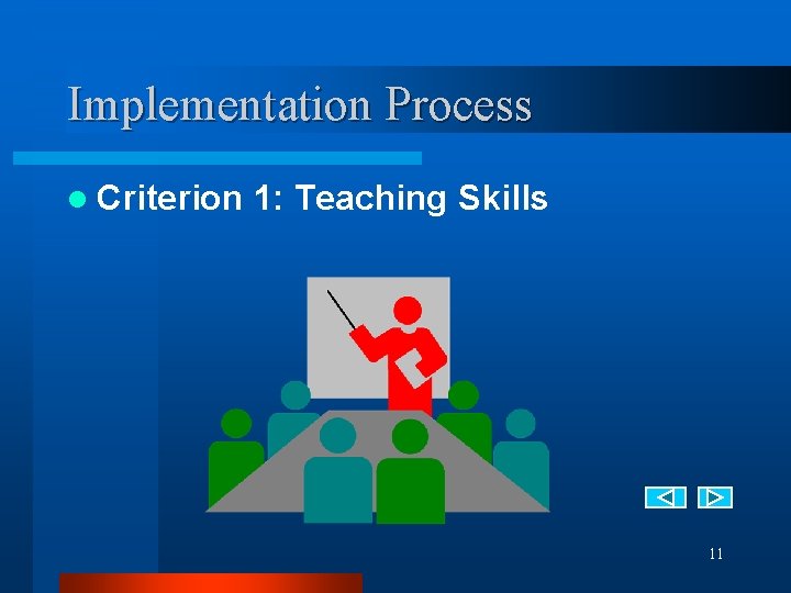 Implementation Process l Criterion 1: Teaching Skills 11 