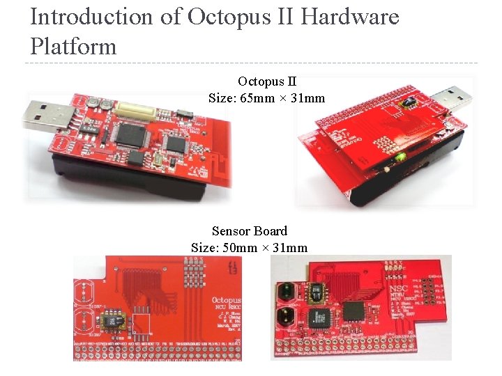 Introduction of Octopus II Hardware Platform Octopus II Size: 65 mm × 31 mm