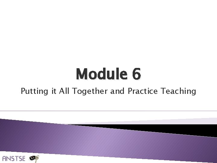 Module 6 Putting it All Together and Practice Teaching 