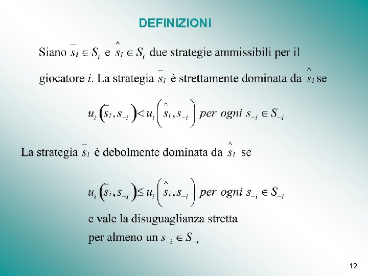 DEFINIZIONI 12 