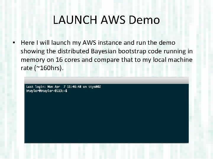 LAUNCH AWS Demo • Here I will launch my AWS instance and run the