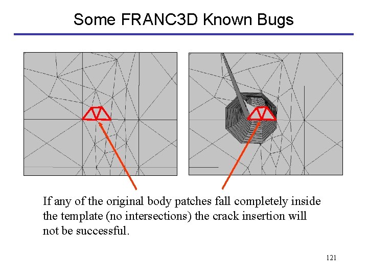 Some FRANC 3 D Known Bugs If any of the original body patches fall