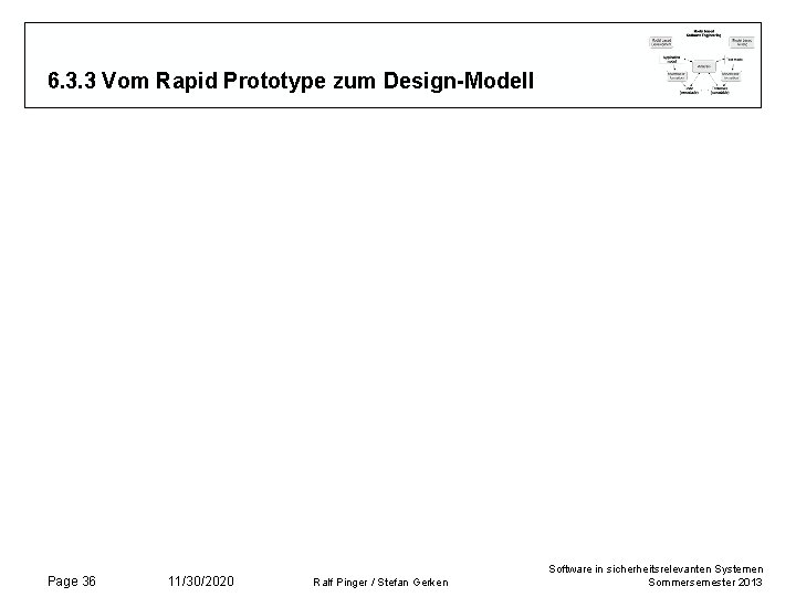 6. 3. 3 Vom Rapid Prototype zum Design-Modell Page 36 11/30/2020 Ralf Pinger / 6. 3. 3 Vom Rapid Prototype zum Design-Modell Page 36 11/30/2020 Ralf Pinger /