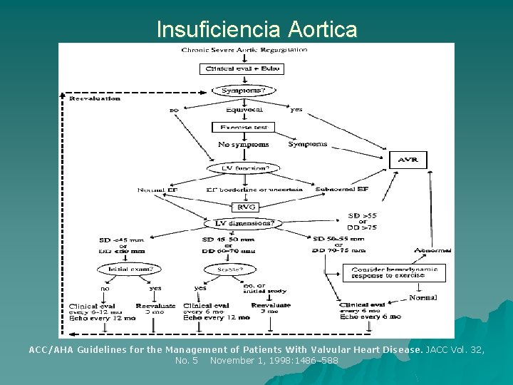 Insuficiencia Aortica ACC/AHA Guidelines for the Management of Patients With Valvular Heart Disease. JACC
