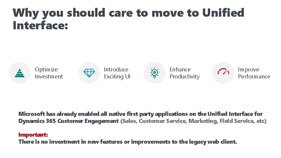 Why you should care to move to Unified Interface: Optimize Investment Introduce Exciting UI