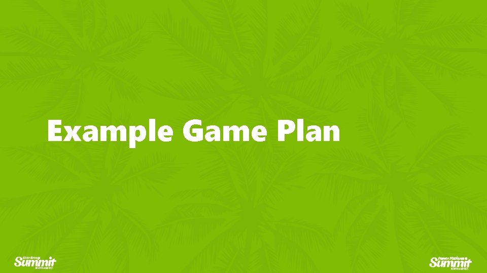 Example Game Plan 