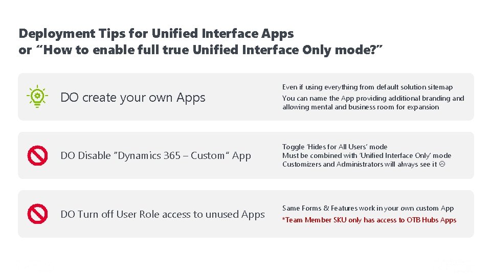 Deployment Tips for Unified Interface Apps or “How to enable full true Unified Interface
