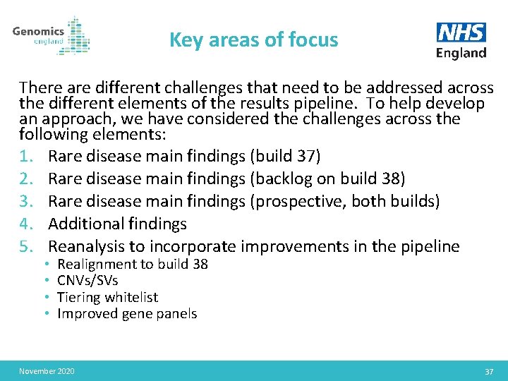 Key areas of focus There are different challenges that need to be addressed across