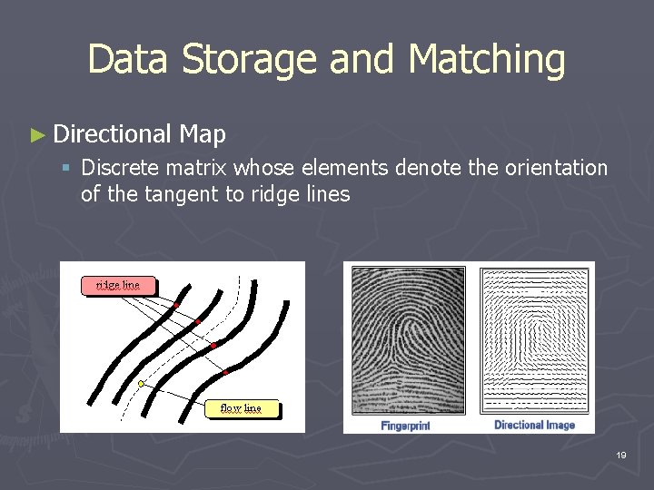 Data Storage and Matching ► Directional Map § Discrete matrix whose elements denote the
