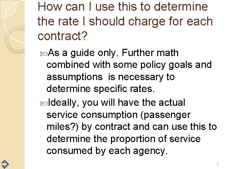 How can I use this to determine the rate I should charge for each