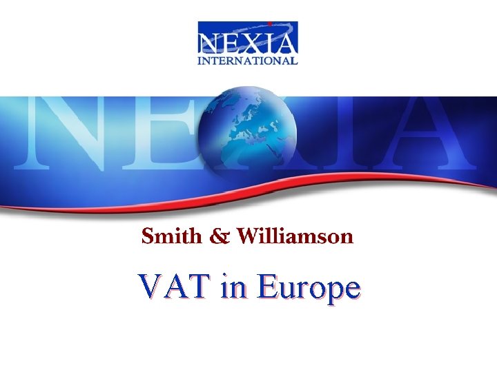 VAT in Europe VAT in Europe