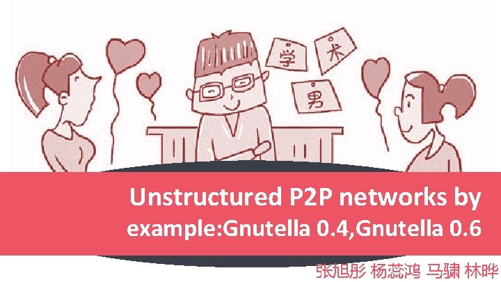 Unstructured P 2 P networks by example: Gnutella 0. 4, Gnutella 0. 6 张旭彤