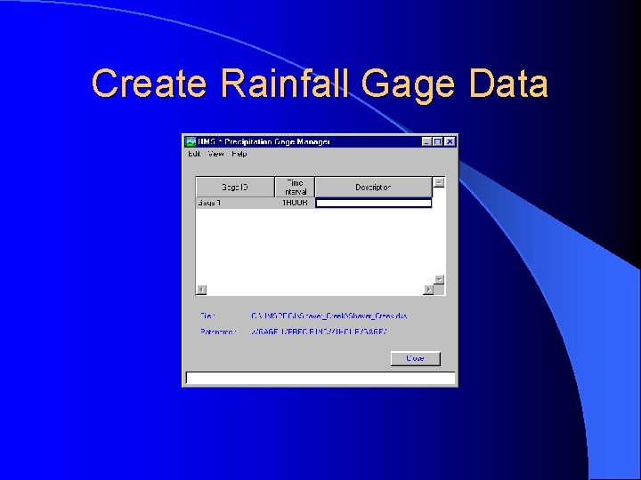 Create Rainfall Gage Data 