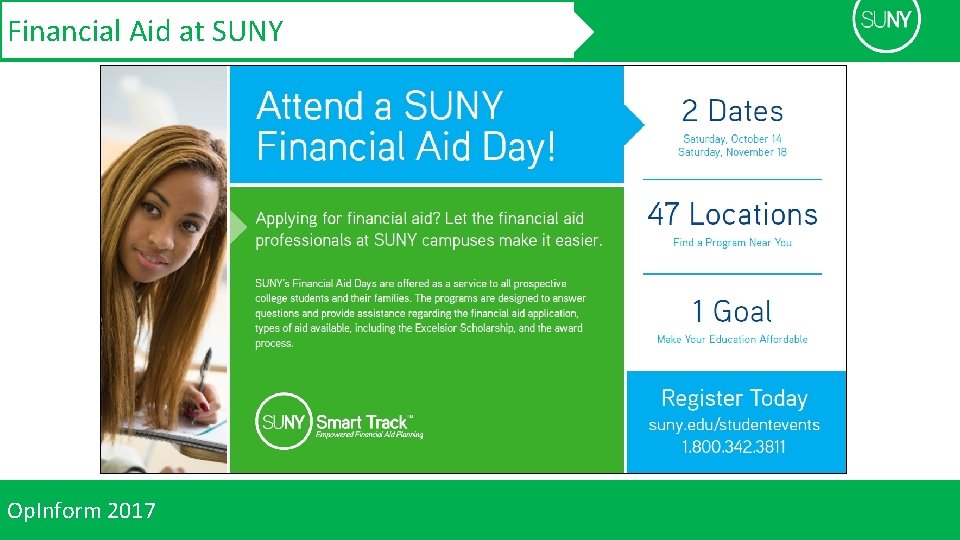 Financial Aid at SUNY Op. Inform 2017 