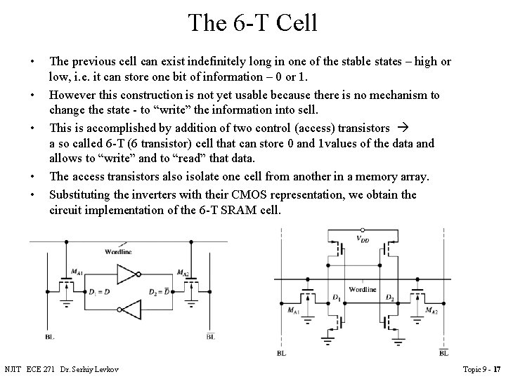 The 6 -T Cell • • • The previous cell can exist indefinitely long The 6 -T Cell • • • The previous cell can exist indefinitely long