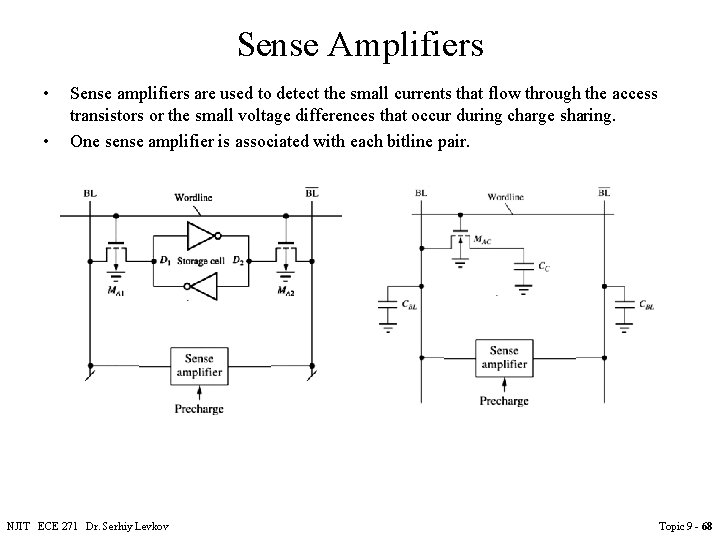 Sense Amplifiers • • Sense amplifiers are used to detect the small currents that Sense Amplifiers • • Sense amplifiers are used to detect the small currents that