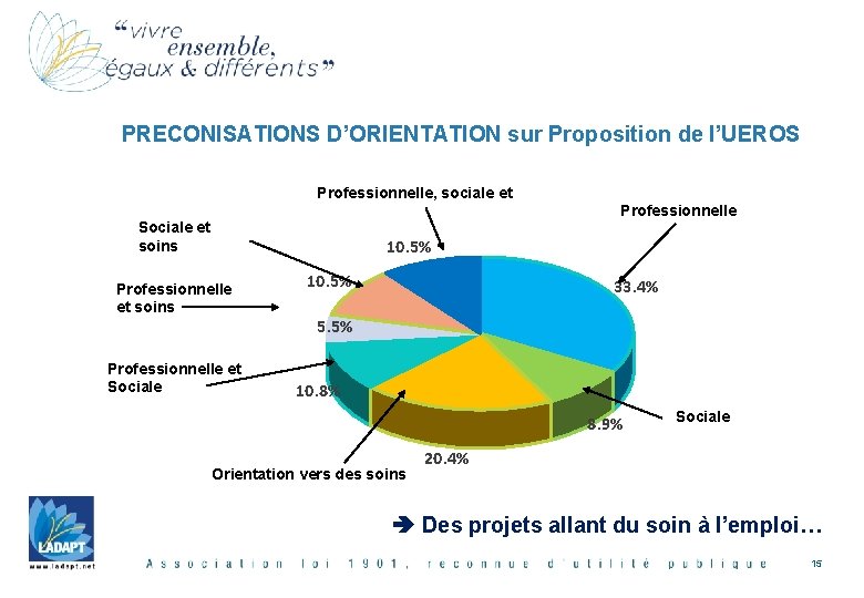 PRECONISATIONS D’ORIENTATION sur Proposition de l’UEROS Professionnelle, sociale et Professionnelle Sociale et soins 10.