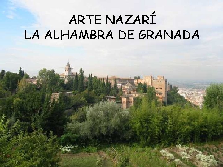 ARTE NAZARÍ LA ALHAMBRA DE GRANADA 