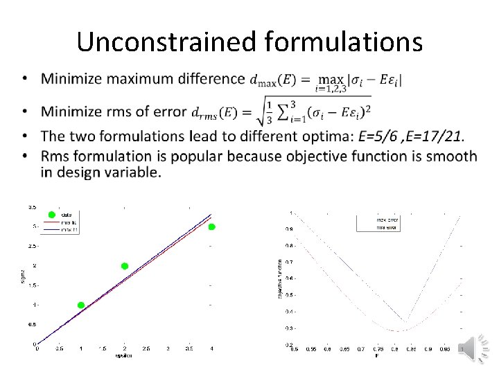 Unconstrained formulations • 