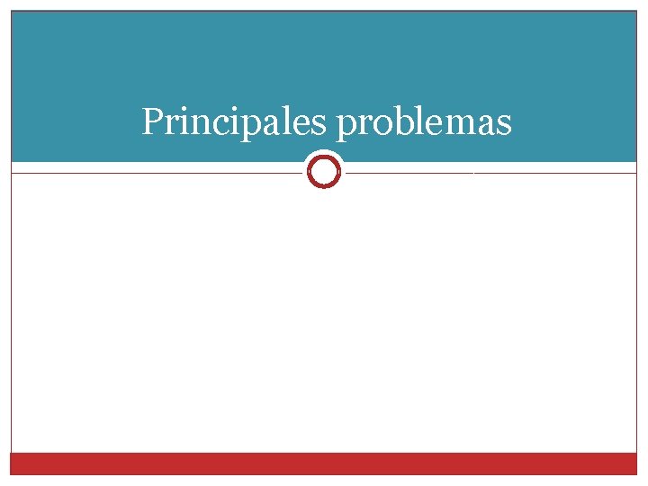 Principales problemas 