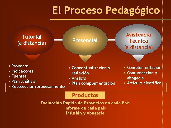 El Proceso Pedagógico Tutorial (a distancia) Presencial • Proyecto • Conceptualización y • Indicadores El Proceso Pedagógico Tutorial (a distancia) Presencial • Proyecto • Conceptualización y • Indicadores