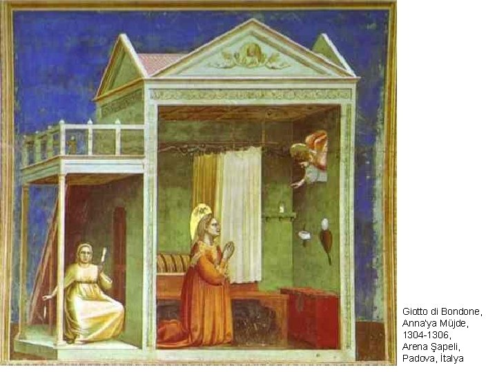 Giotto di Bondone, Anna’ya Müjde, 1304 -1306, Arena Şapeli, Padova, İtalya 