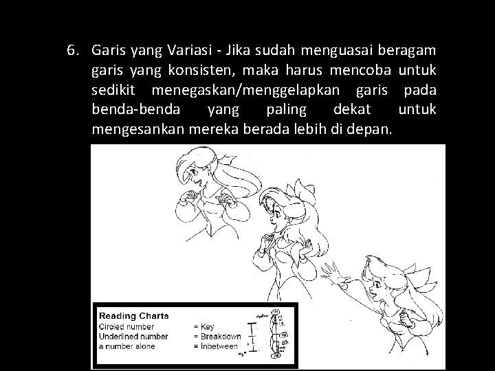 6. Garis yang Variasi - Jika sudah menguasai beragam garis yang konsisten, maka harus