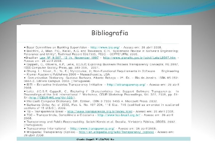 Exemplos de referências Bibliográficas 
