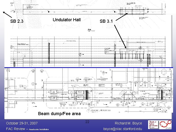 Undulator Hall SB 2. 3 SB 3. 1 Beam dump/Fee area October 29 -31,