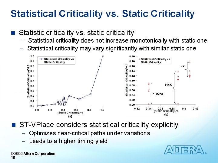 Statistical Criticality vs. Static Criticality n Statistic criticality vs. static criticality n ST-VPlace considers