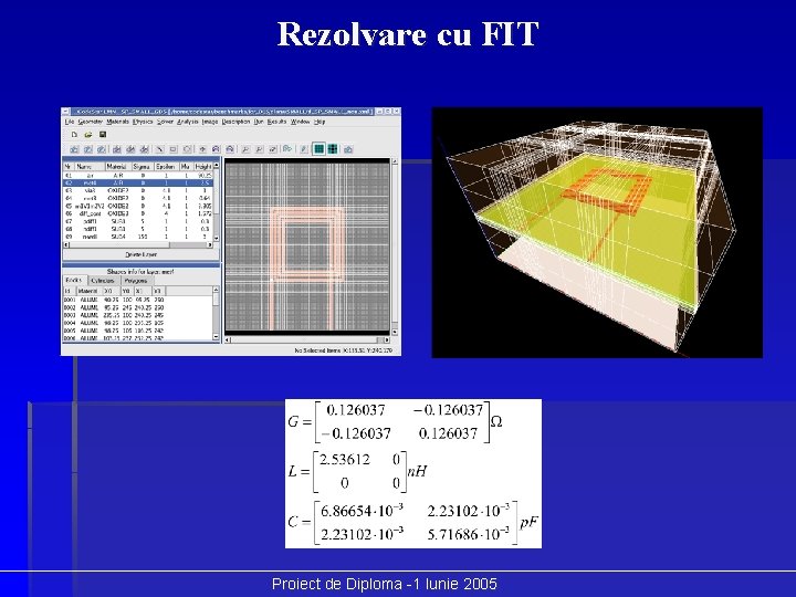 Rezolvare cu FIT Proiect de Diploma -1 Iunie 2005 