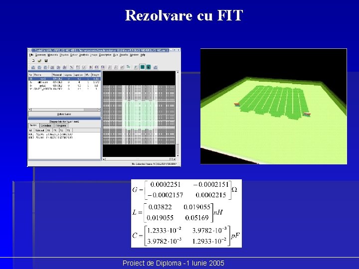 Rezolvare cu FIT Proiect de Diploma -1 Iunie 2005 