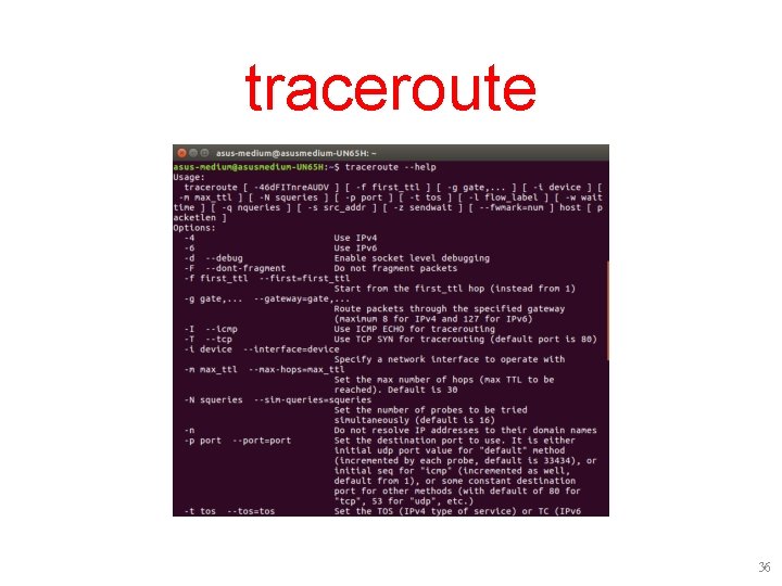traceroute 36 traceroute 36