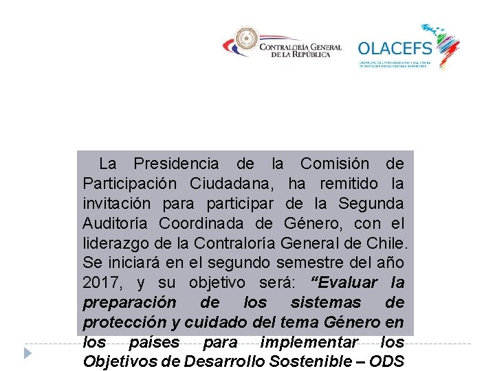 La Presidencia de la Comisión de Participación Ciudadana, ha remitido la invitación para participar