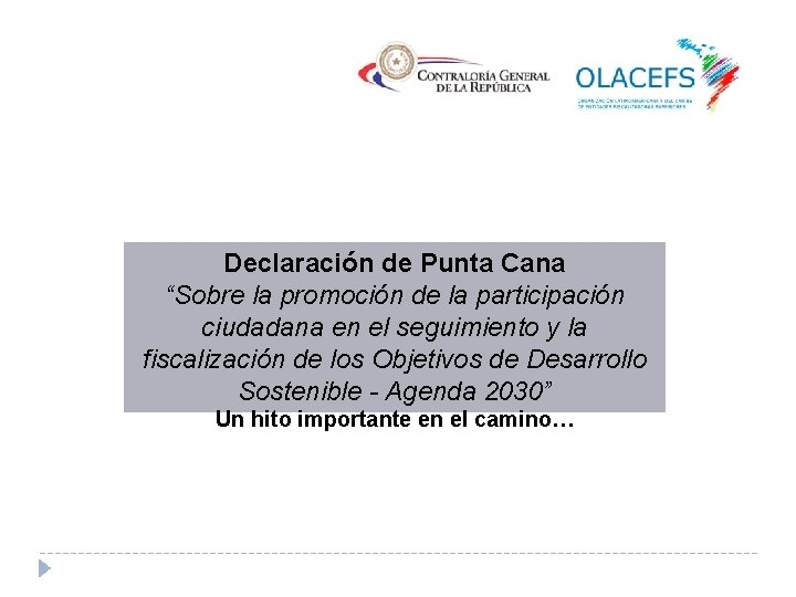 Declaración de Punta Cana “Sobre la promoción de la participación ciudadana en el seguimiento