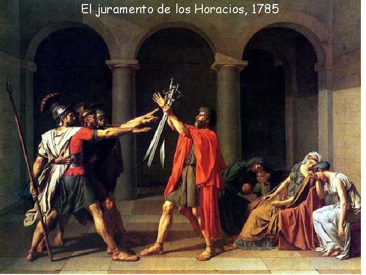 El juramento de los Horacios, 1785 