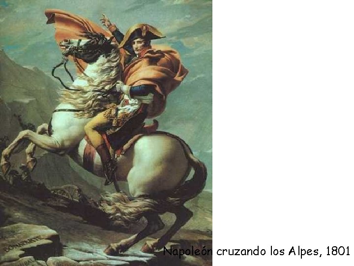 Napoleón cruzando los Alpes, 1801 