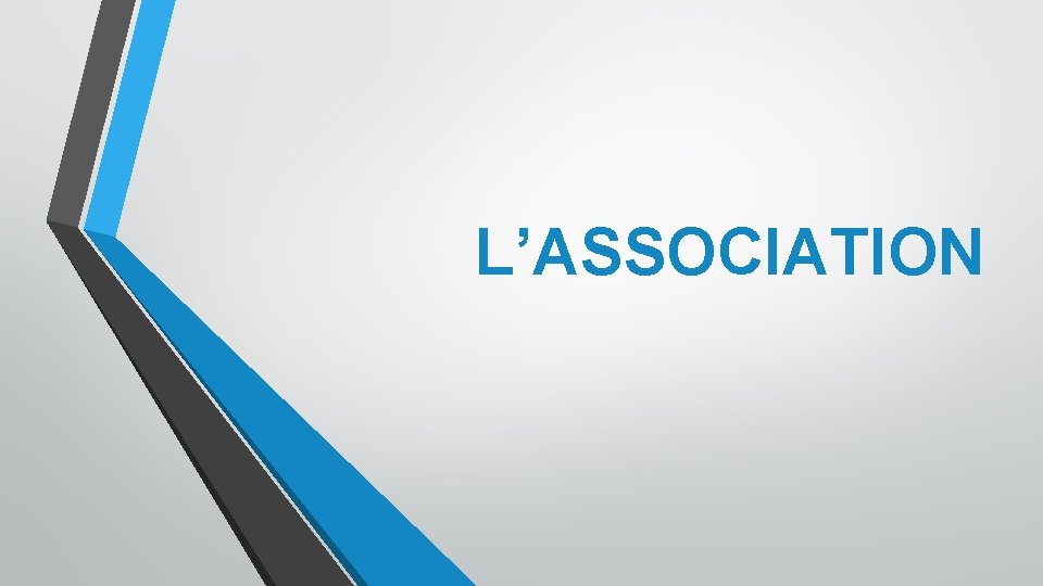 L’ASSOCIATION L’ASSOCIATION