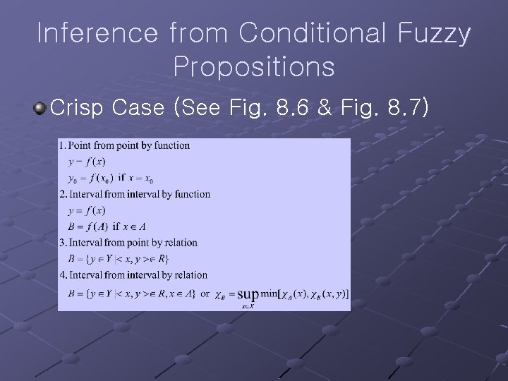 Inference from Conditional Fuzzy Propositions Crisp Case (See Fig. 8. 6 & Fig. 8.